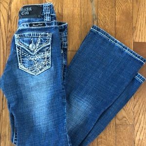 Girls Rock and Roll Cowgirl boot cut jeans